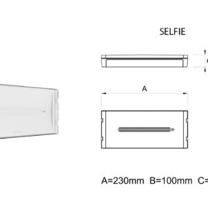 Plafoniera Emergenza Linergy SE 11W LED IP42 SELFIE Incasso Parete